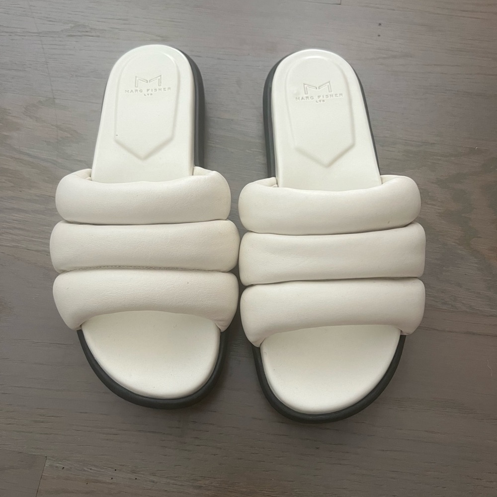 All white in perfect condition Marc Fisher leather sandals